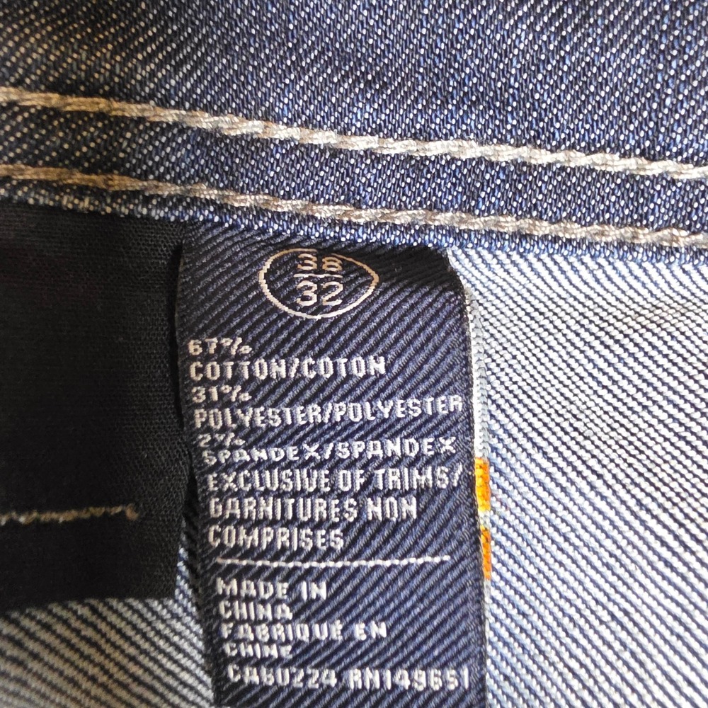 Buffalo Jeans Mens 38x32 Blue Excellent Straight Leg Stretch Denim Driven-X - Picture 8 of 9